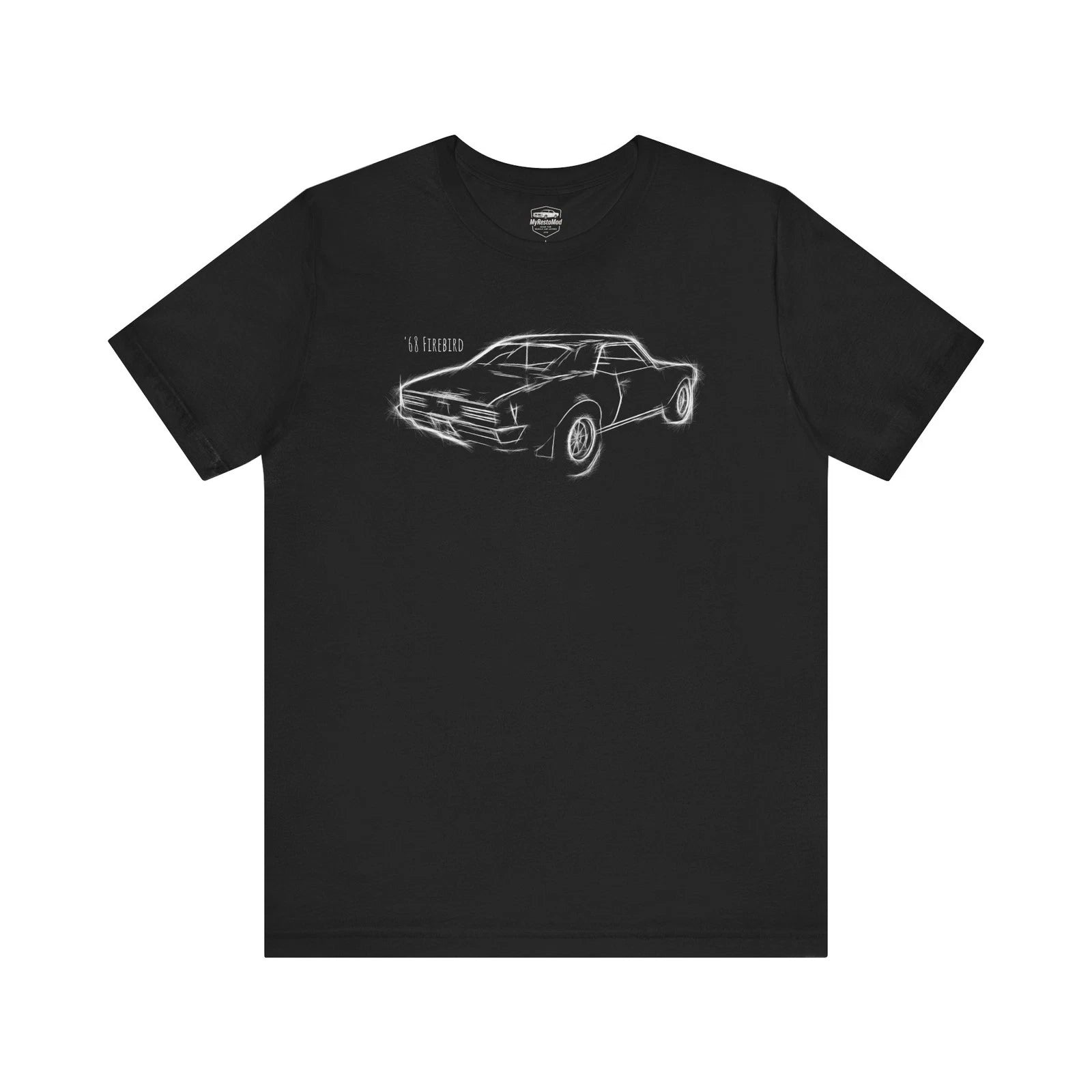 1968 Pontiac Firebird T-Shirt – Retro Sketch Muscle Car Unisex Tee