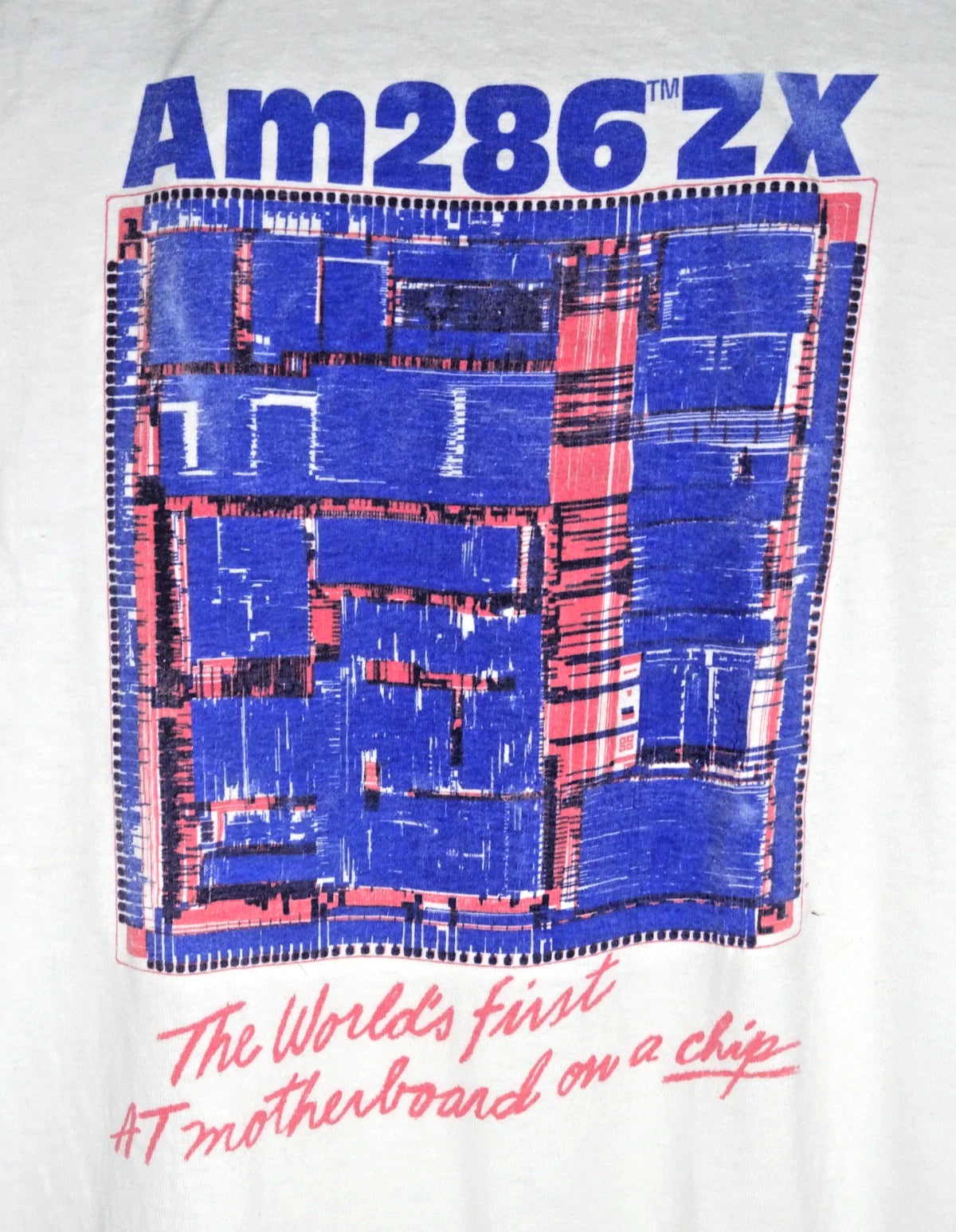 Vintage 90s Computer Apple Windows AMD Tech T Shirt Large Single Stitch Nerd Tee