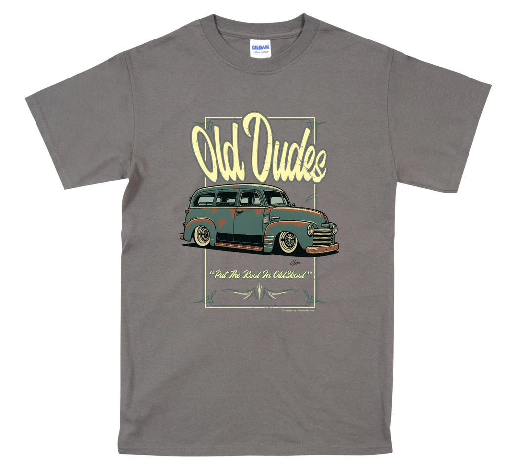 Old Dude's Branded T Shirt Featuring Chris Apted  American Classic Car S-5XL