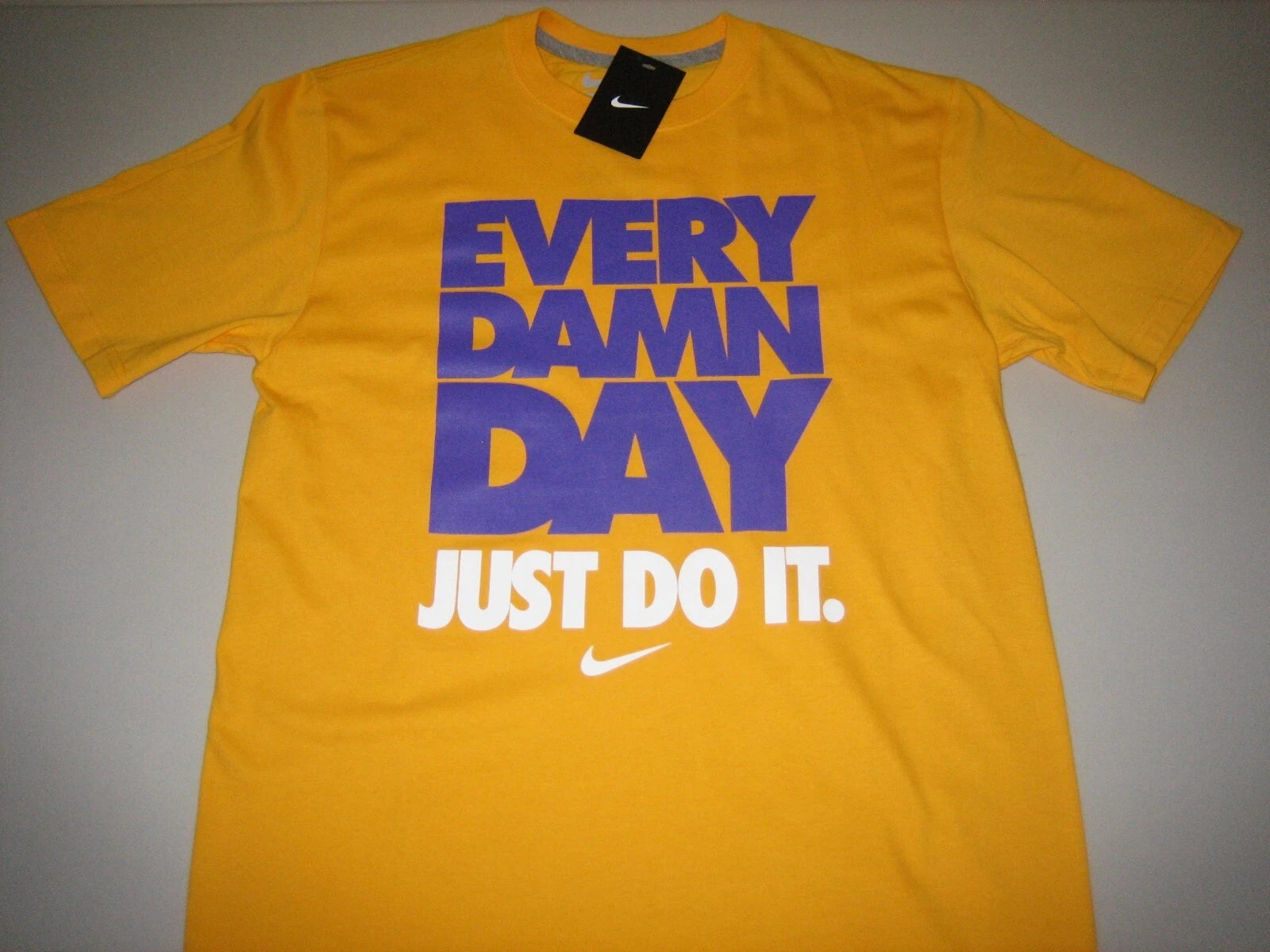 Nike "Every Damn Day Just Do It." Men's T-Shirt University Gold/Purple/White
