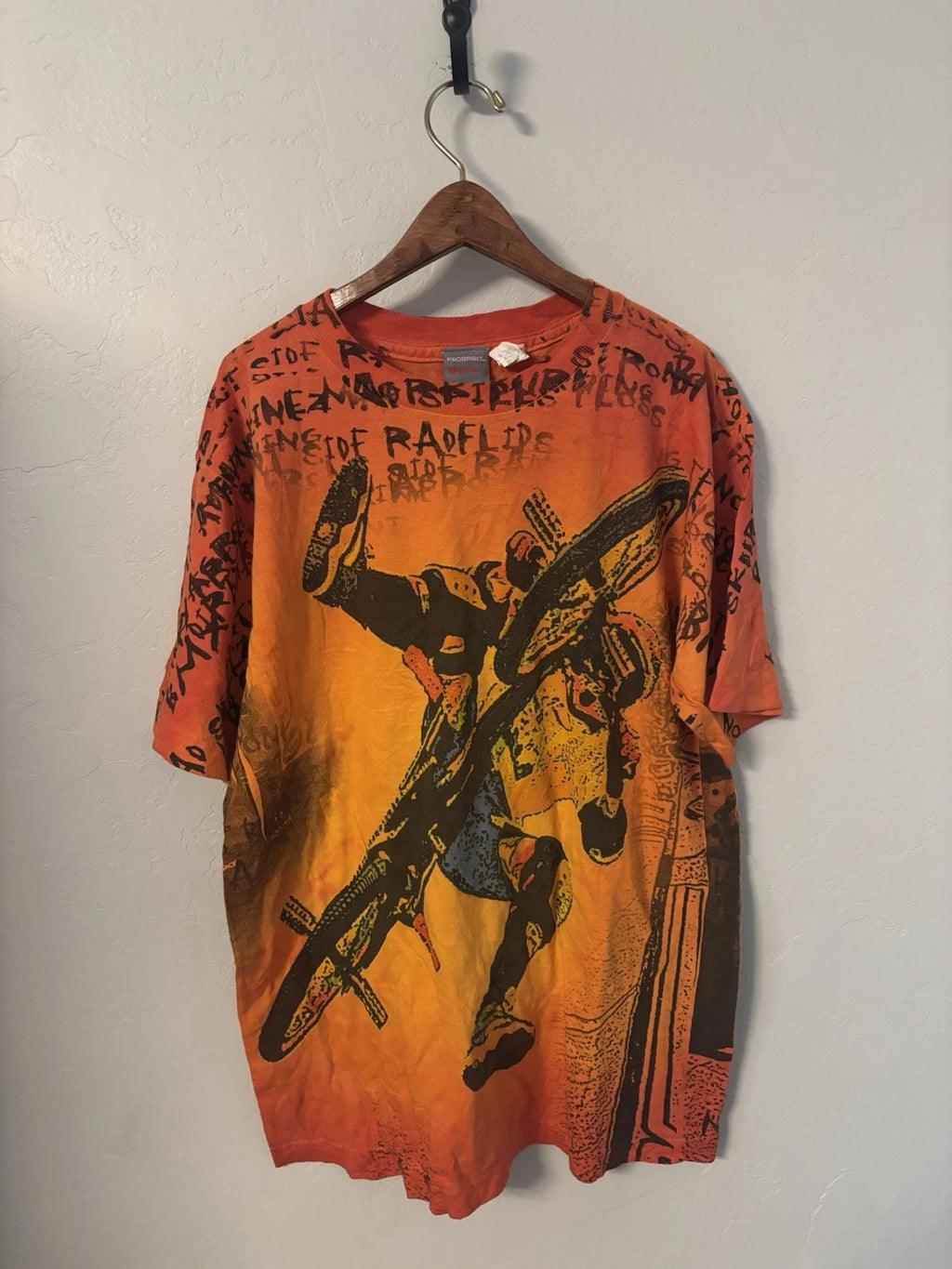 Vintage Pro Spirit Bmx Biking AOP Graphic T-Shirt