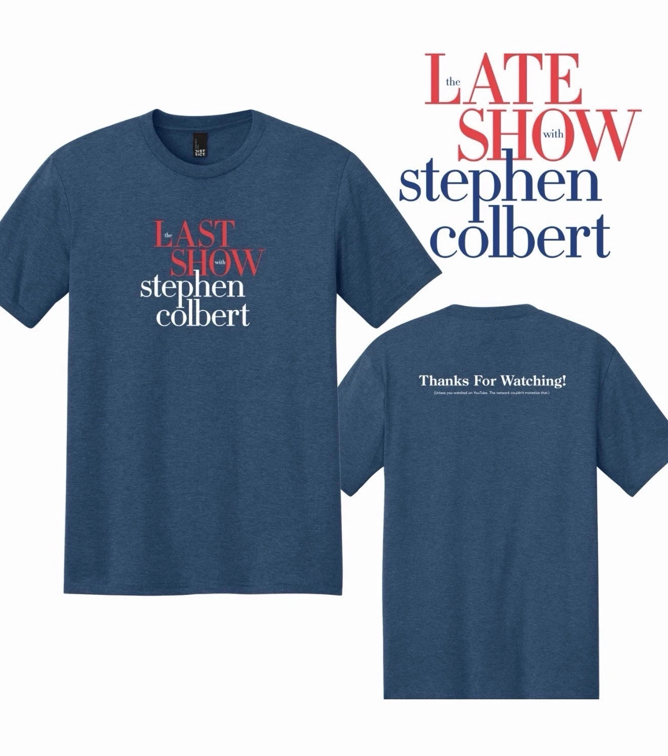 The Last Show Stephen Colbert Shirt TV Show Farewell Tee Front Back Shirt