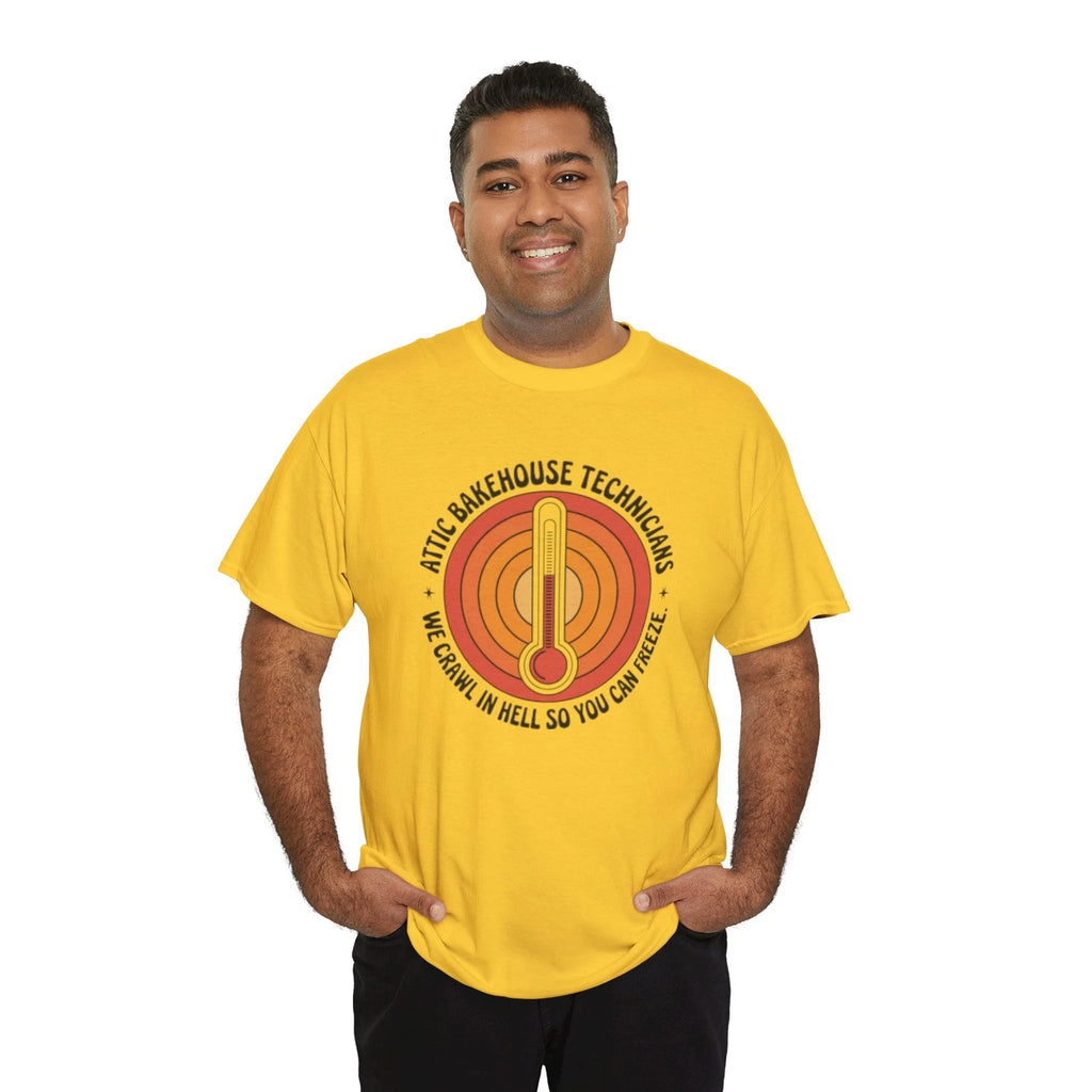 Vintage HVAC Tech T Shirt Funny AC Repair Mechanic Attic Bakehouse Retro 70s Tee