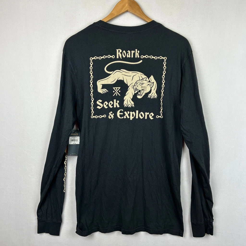Roark Jamie Thomas Long Sleeve Premium Tee T Shirt Black Men's Size M