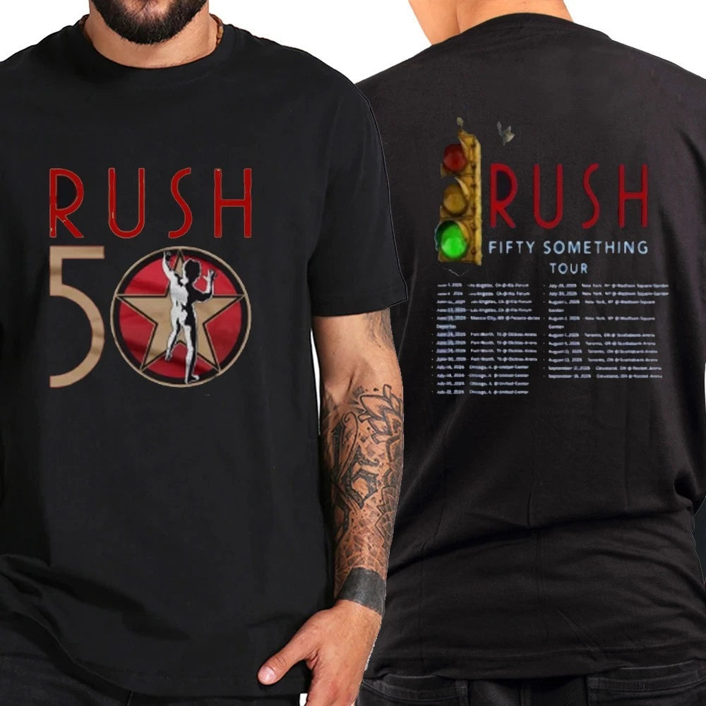 Rush Fifty Something Tour Shirt, Rush 50th Anniversary World Tour Tee, Rock Fans