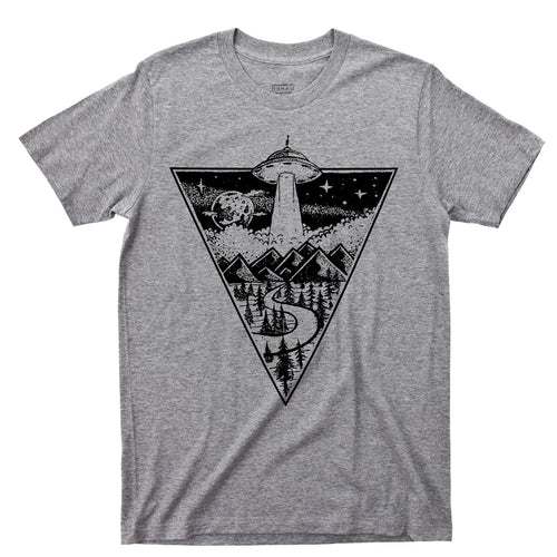 Alien Flying Saucer T Shirt Extraterrestrial UFO Abduction Area 51 Roswell Tee