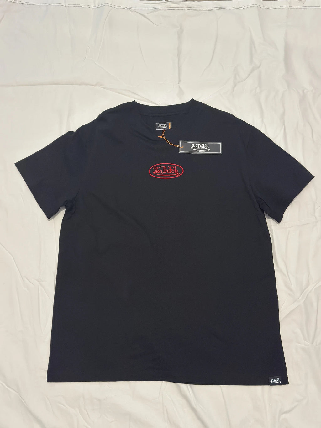 Von Dutch Oval Tee - Black/Red Logo