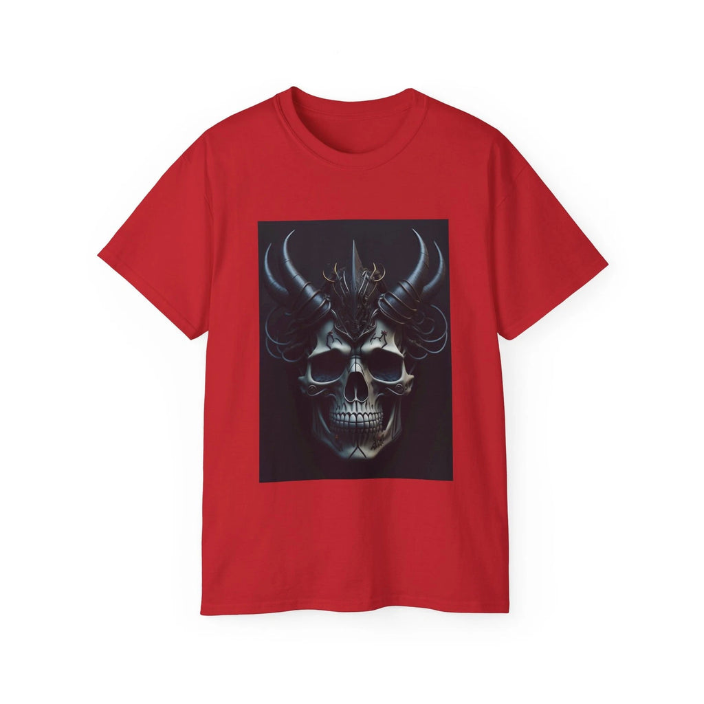 Skull Feathers Skeleton Bones Head Tattoo | Custom Graphic T-Shirt