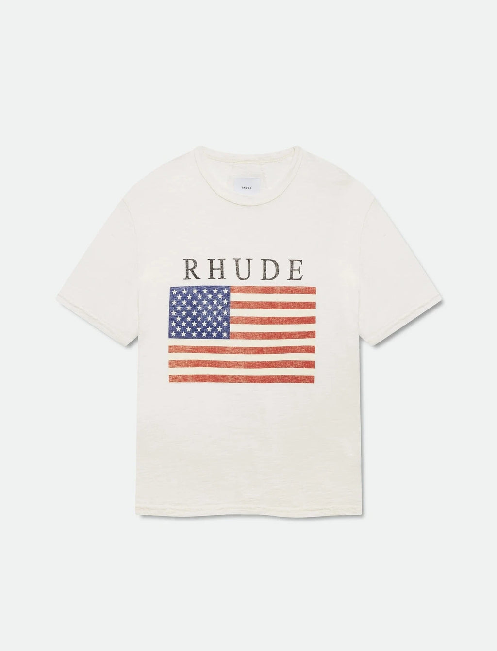 RHUDE Cigar Club Emblem Logo Retro Short sleeved T-shirt White