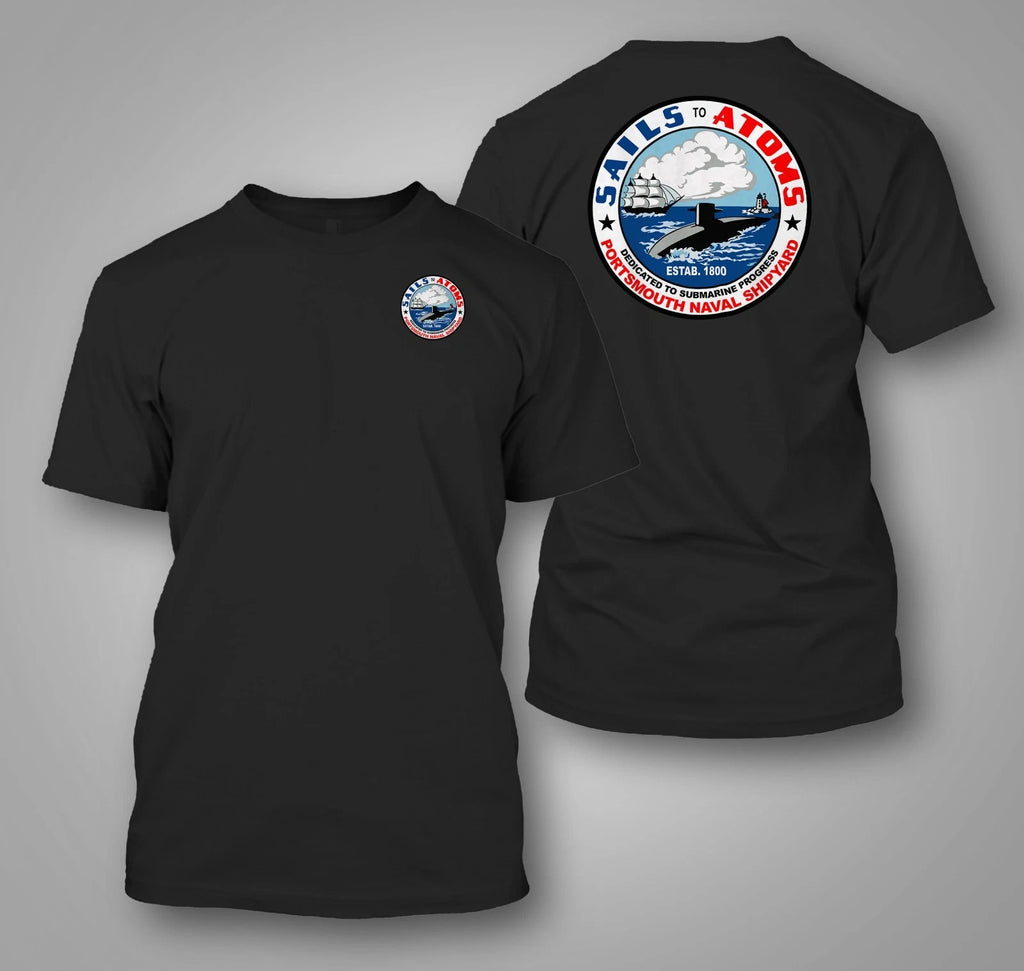 Portsmouth Naval Shipyard U.S. Navy Yard-  Custom front and back tee