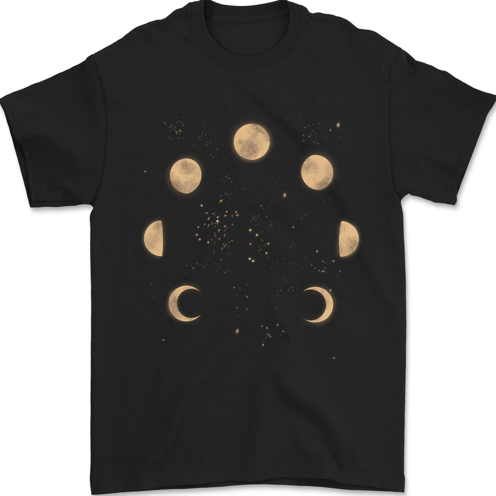 Moon Phases Eclipse Full Moon Supermoon Mens T-Shirt 100% Cotton