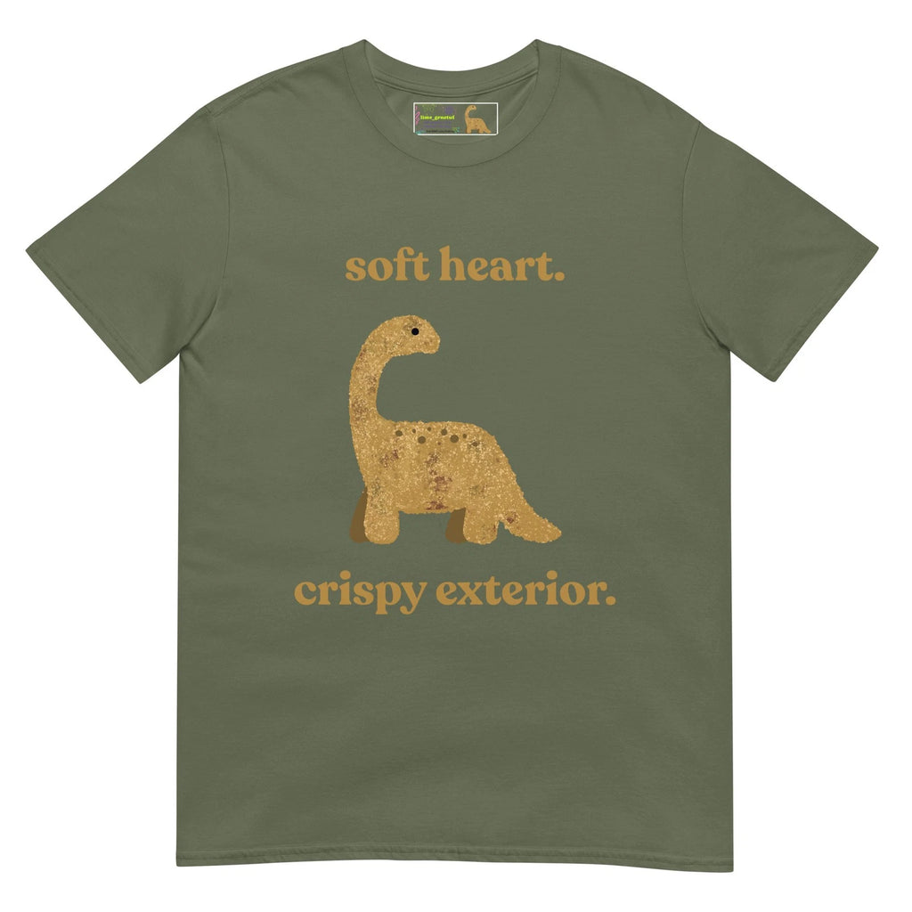 Soft Heart. Crispy Exterior. Whimsical Dino Nugget Unisex T-Shirt