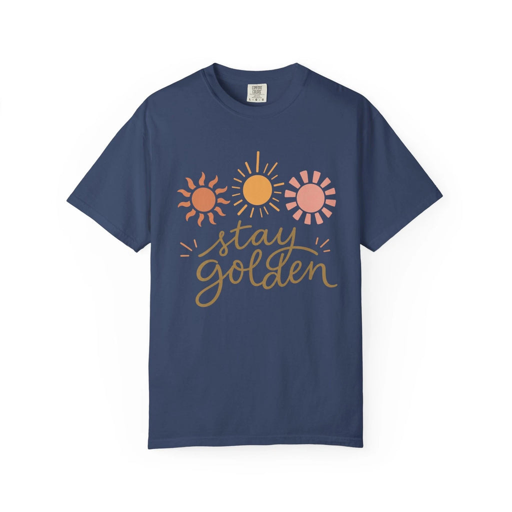 Stay Golden Sun Graphic T-Shirt | Retro Sunshine Script