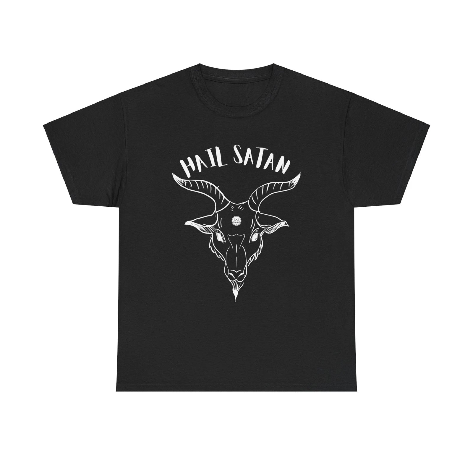 Hail Satan T-Shirt Satanic Unisex Cotton Tee Satanism Tee Shirt Lucifer Shirt