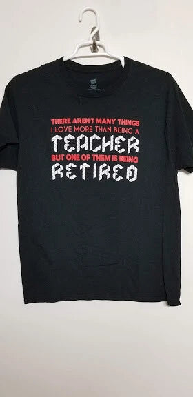 Hanes Mens Large Heavyweight ComfortSoft Customized  Teacher Design Shirt Black