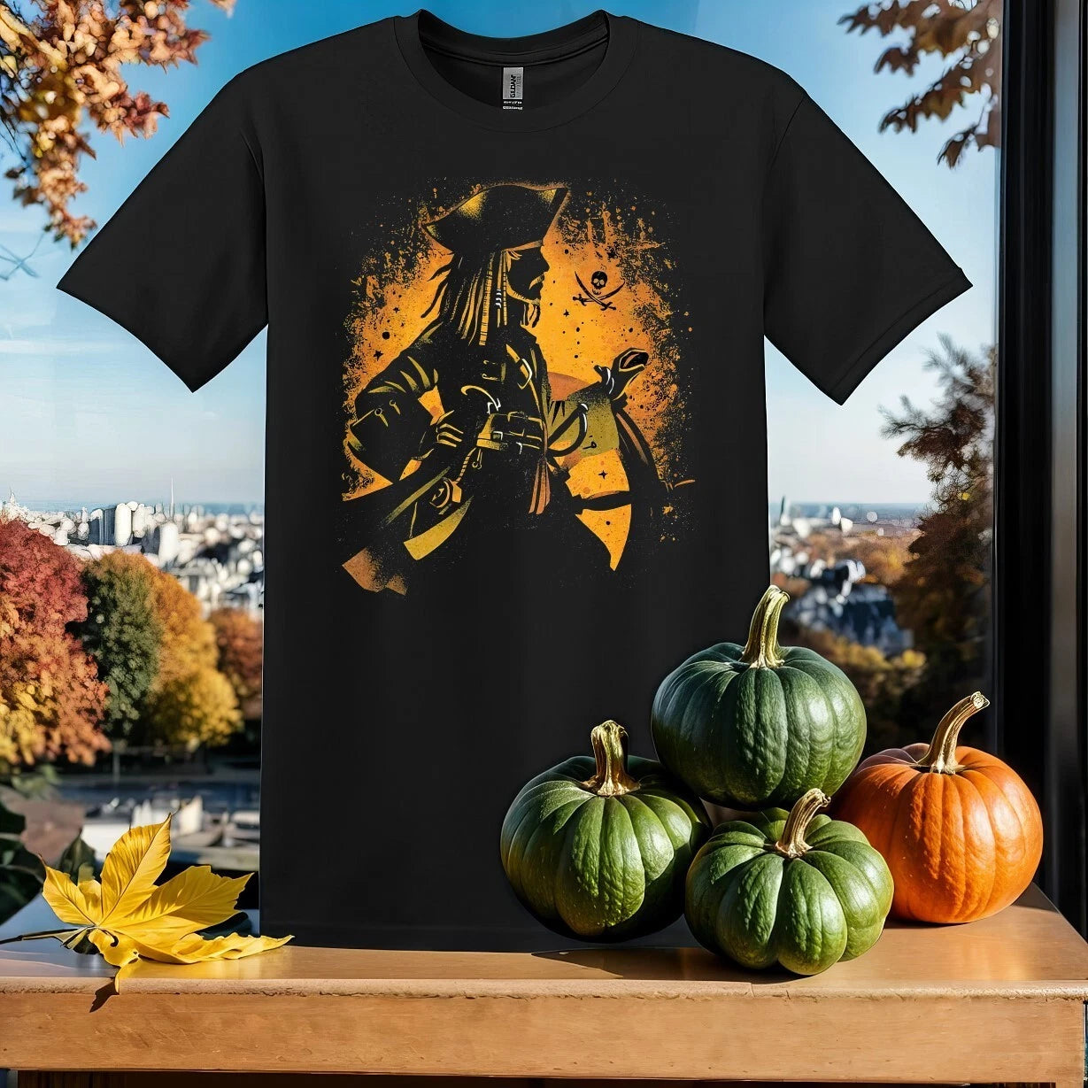 Retro Jack Sparrow Pirates Of The T-shirt T shirt Men Women Unisex Tshirt SY637