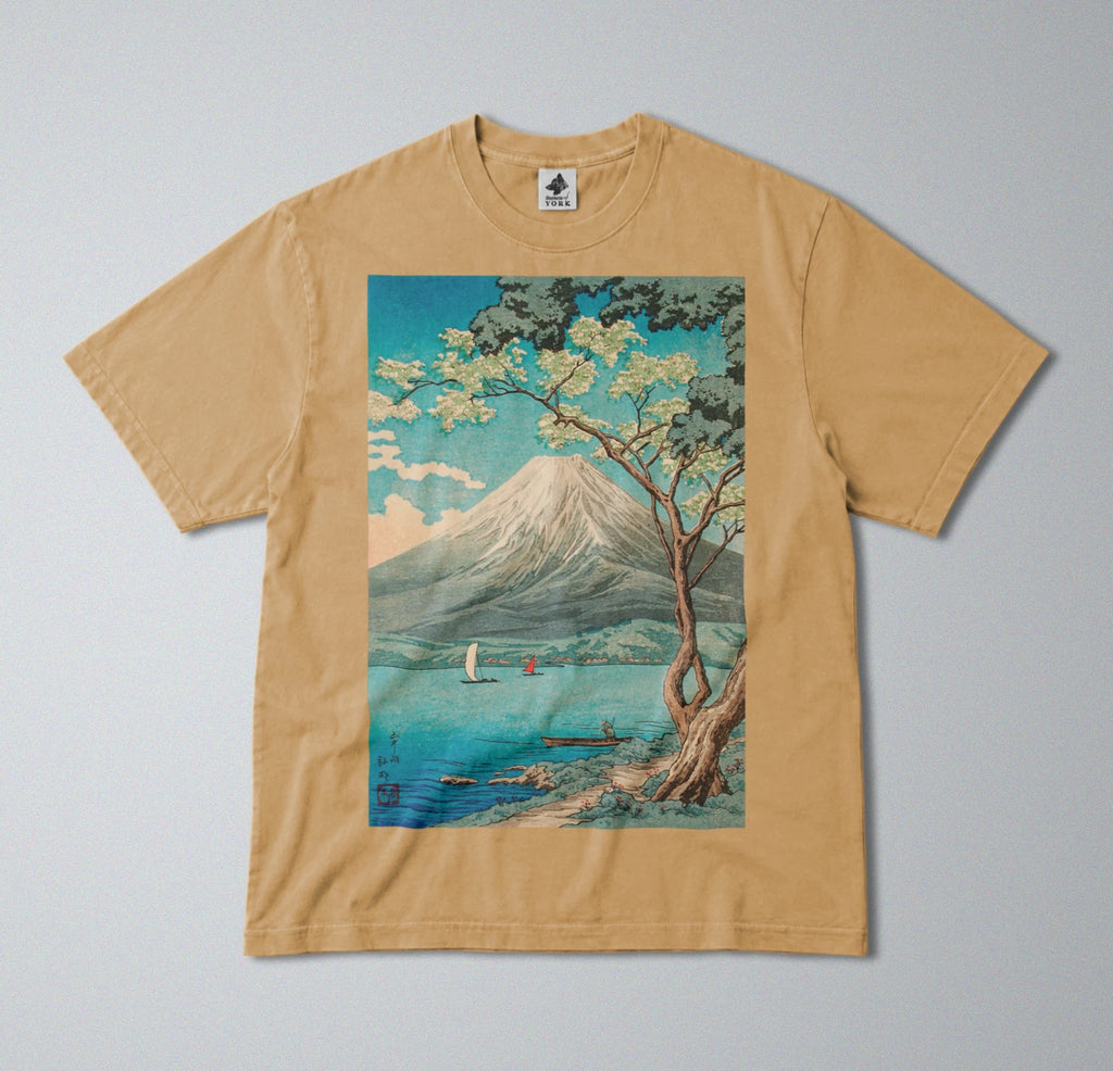 100% Cotton Tee - Regular Fit - Unisex - Japan's iconic Mt Fuji Landscape
