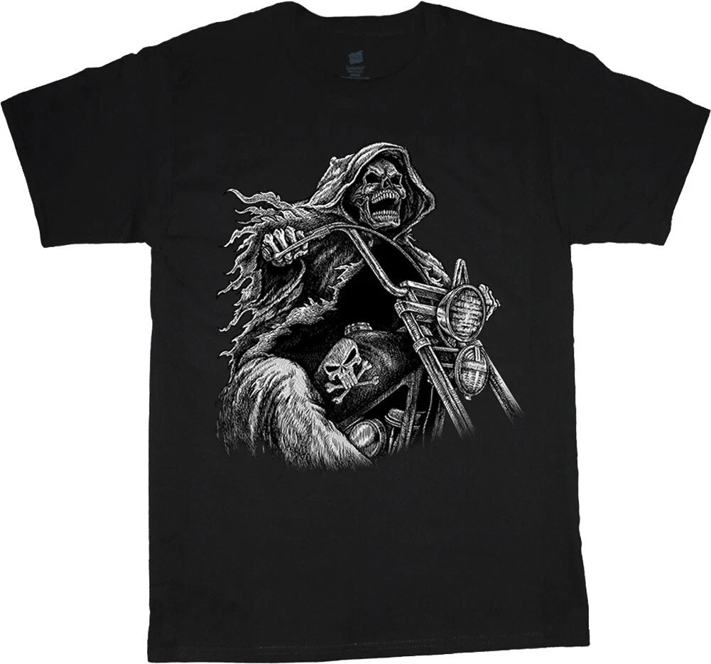 Grim Reaper Shirt Mens Graphic Tees Biker Shirt Mens Clothing Accessories Gifts