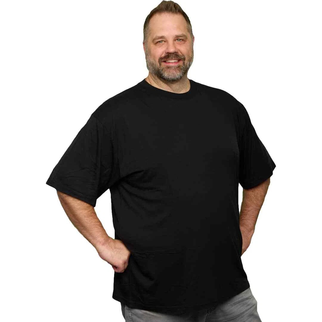 Men's Crew Neck Bamboo Viscose T-Shirts Big Boy Bamboo Sizes S-8XL