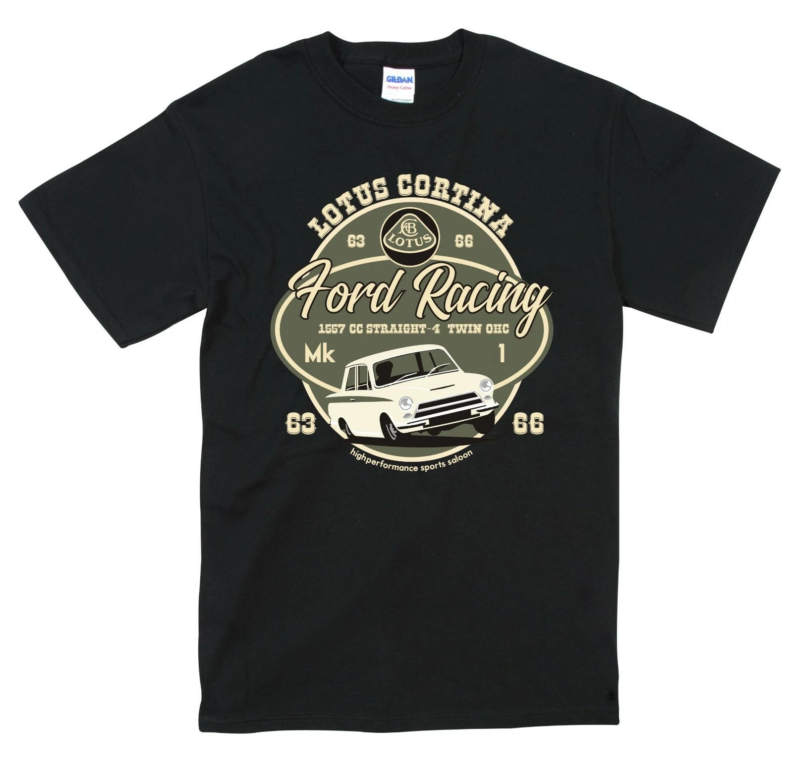 Lotus Cortina T Shirt Retro Classic Car Top Ford Racing All Sizes