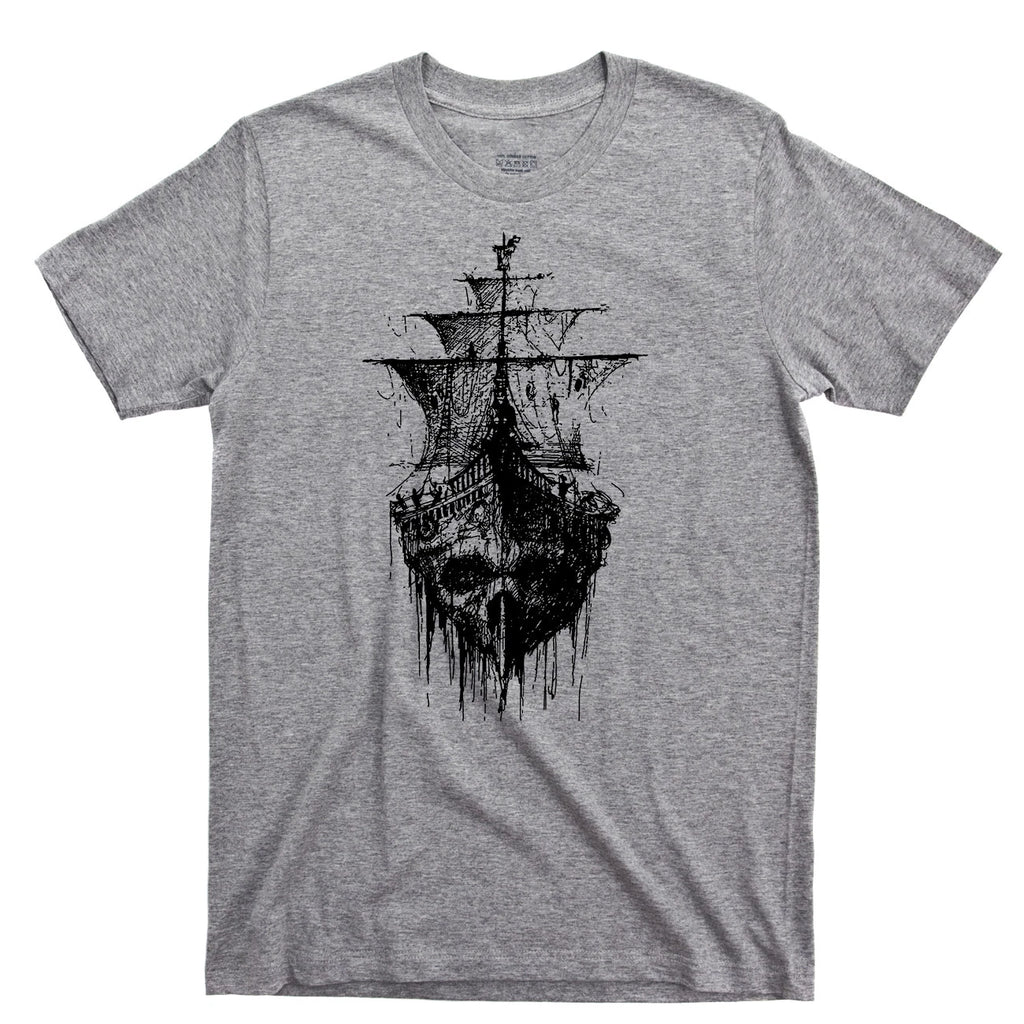 Pirate Life T Shirt Tattoo Buccaneer Booty Treasure Eye Patch Sail Ocean Sea Tee