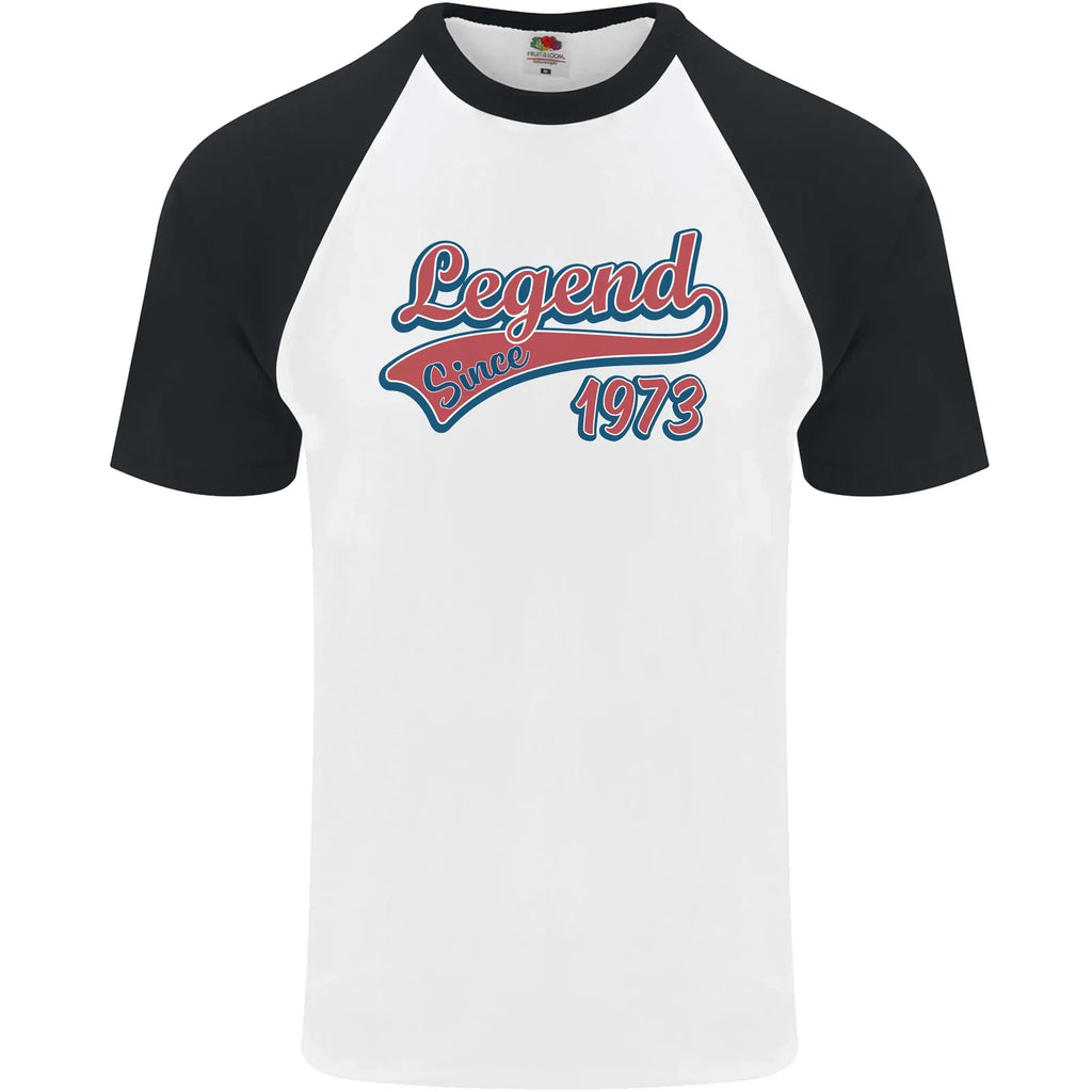 Legend Since 53rd Birthday 1973 Mens S/S Baseball T-Shirt