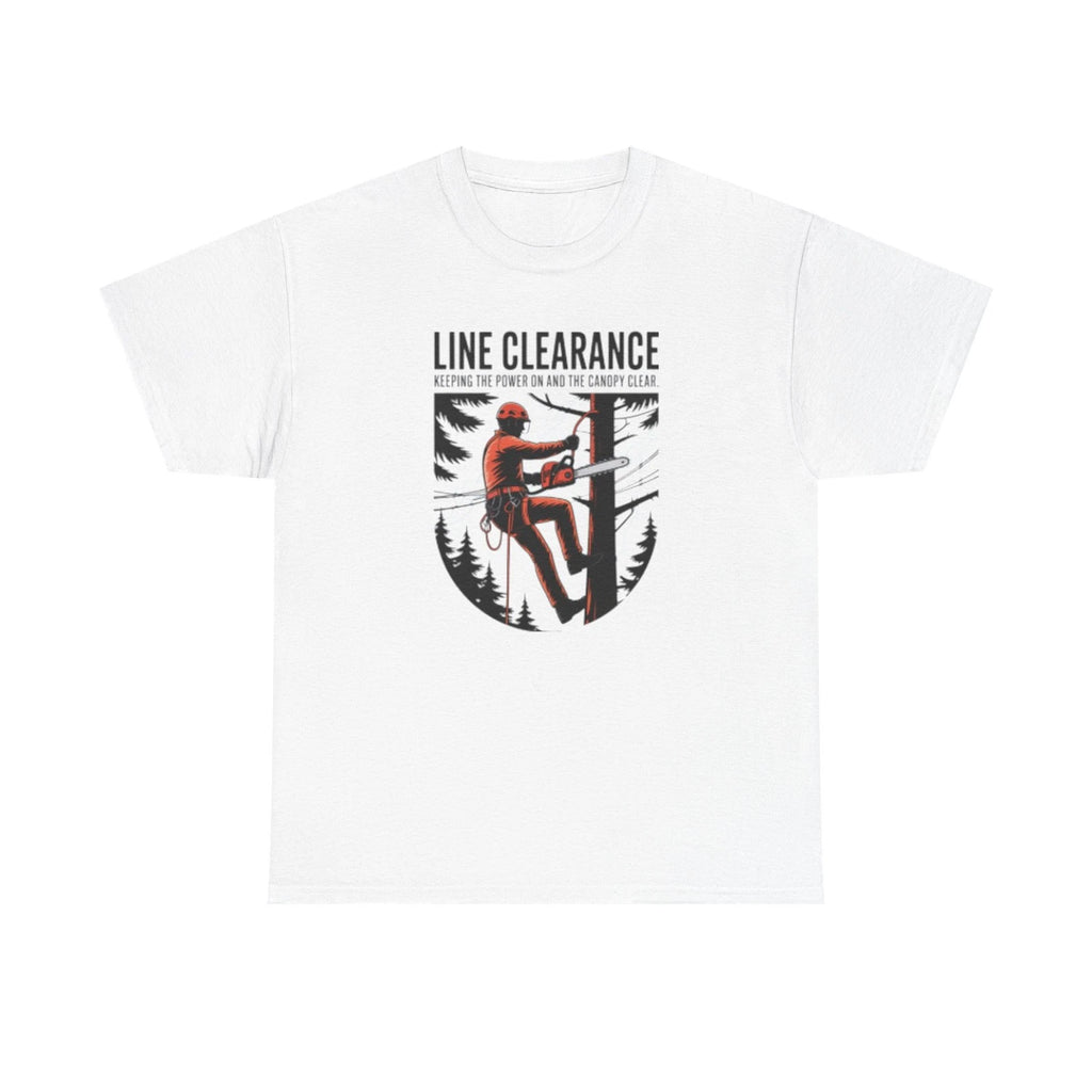 Utility Tree Trimmer Shirt Line Clearance Arborist Graphic Tee Chainsaw Climber