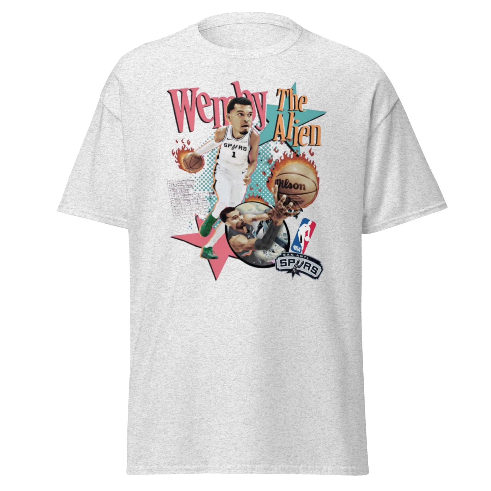 Vintage NBA "Victor Wembanyama" T-Shirt - Ash Grey, Large