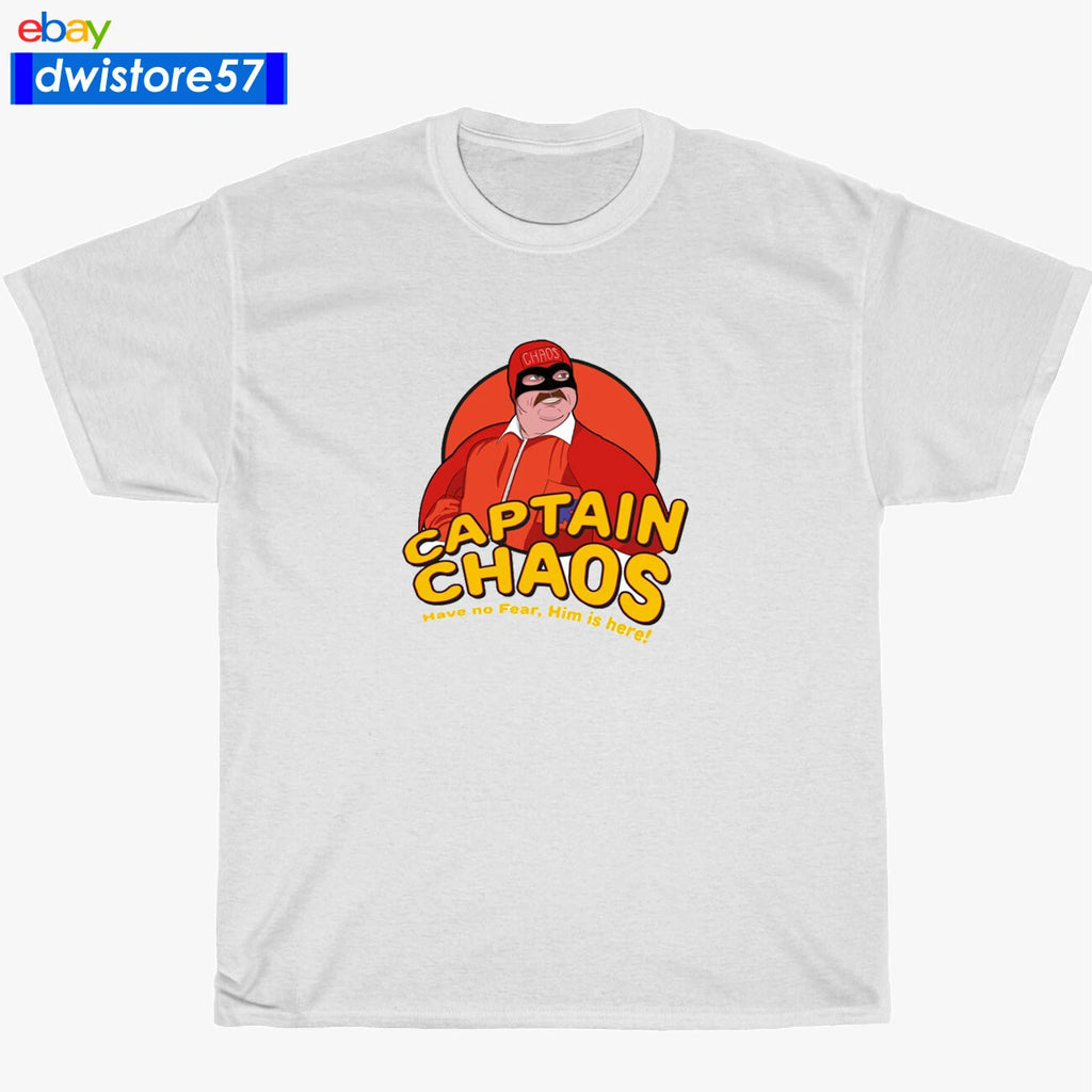 New Shirt Captain Chaos Logo Black/Navy/White/Grey Men's T-Shirt S-5XL