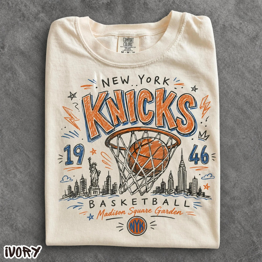 New York Basketball Shirt, Retro NYC Hoops Tee, Vintage Streetwear Sports Graphi