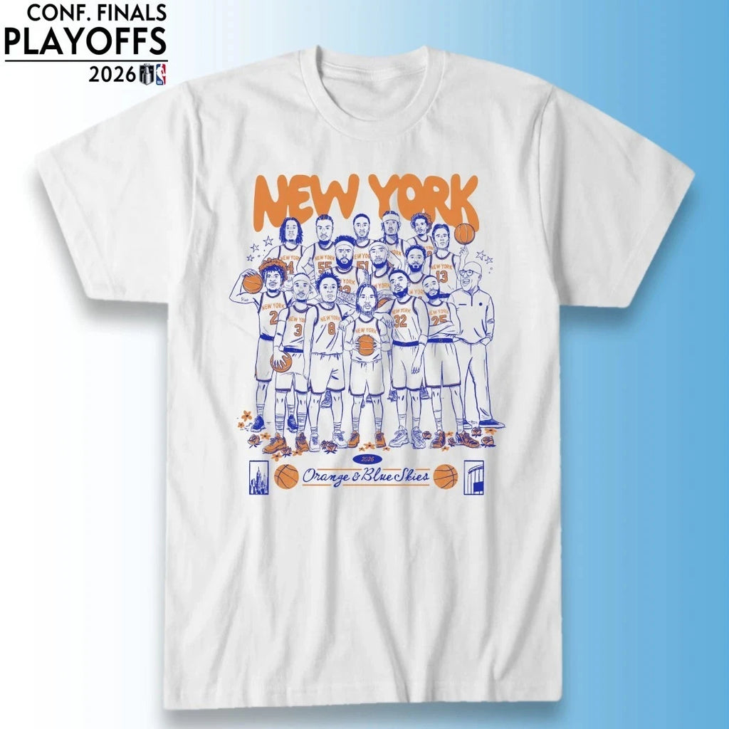 2026 NBA Orange & Blue Skies Team Caricatures t-shirt
