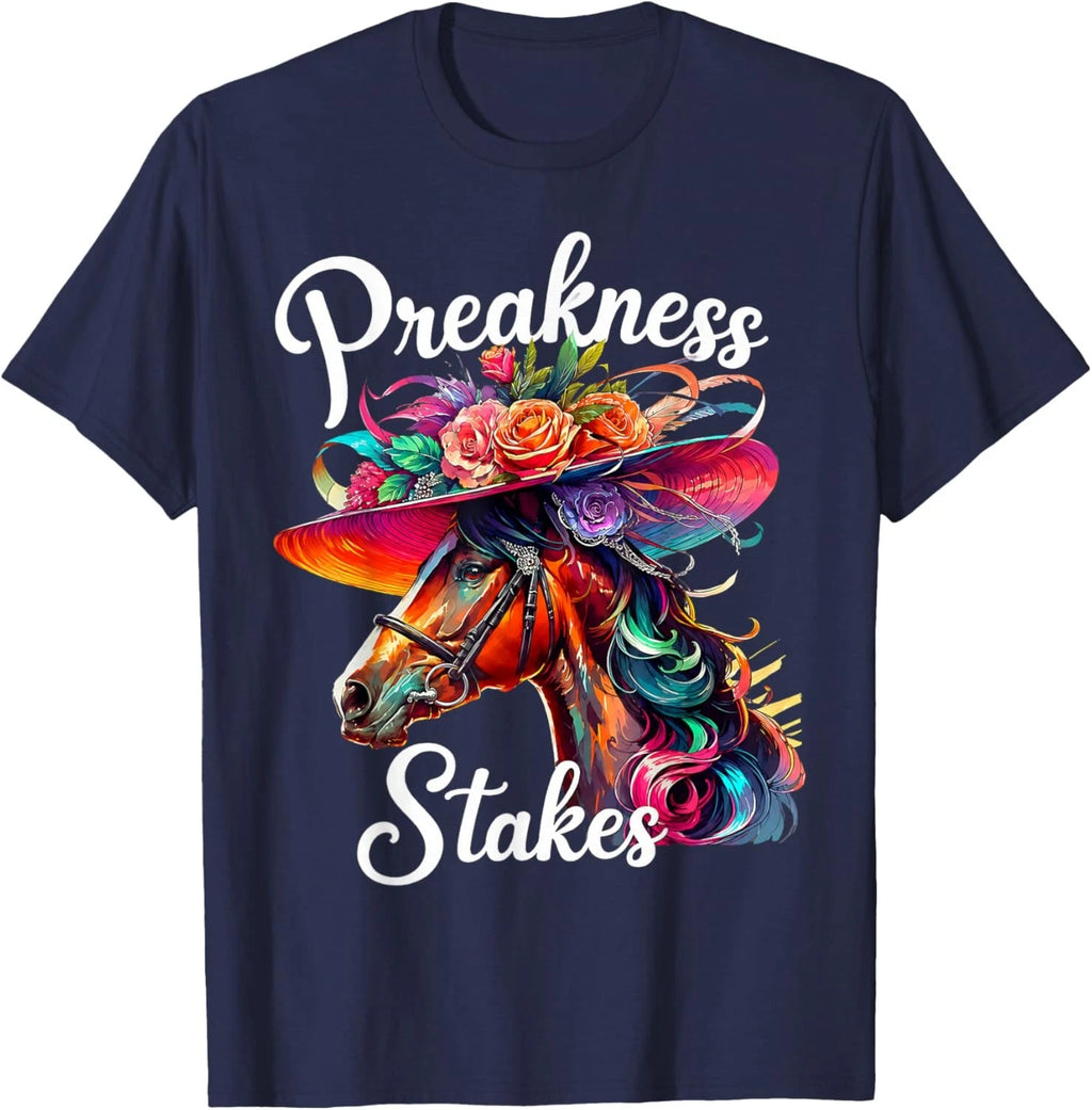 Preakness Stakes Horse Racing Derby Vintage Style Unisex T-Shirt
