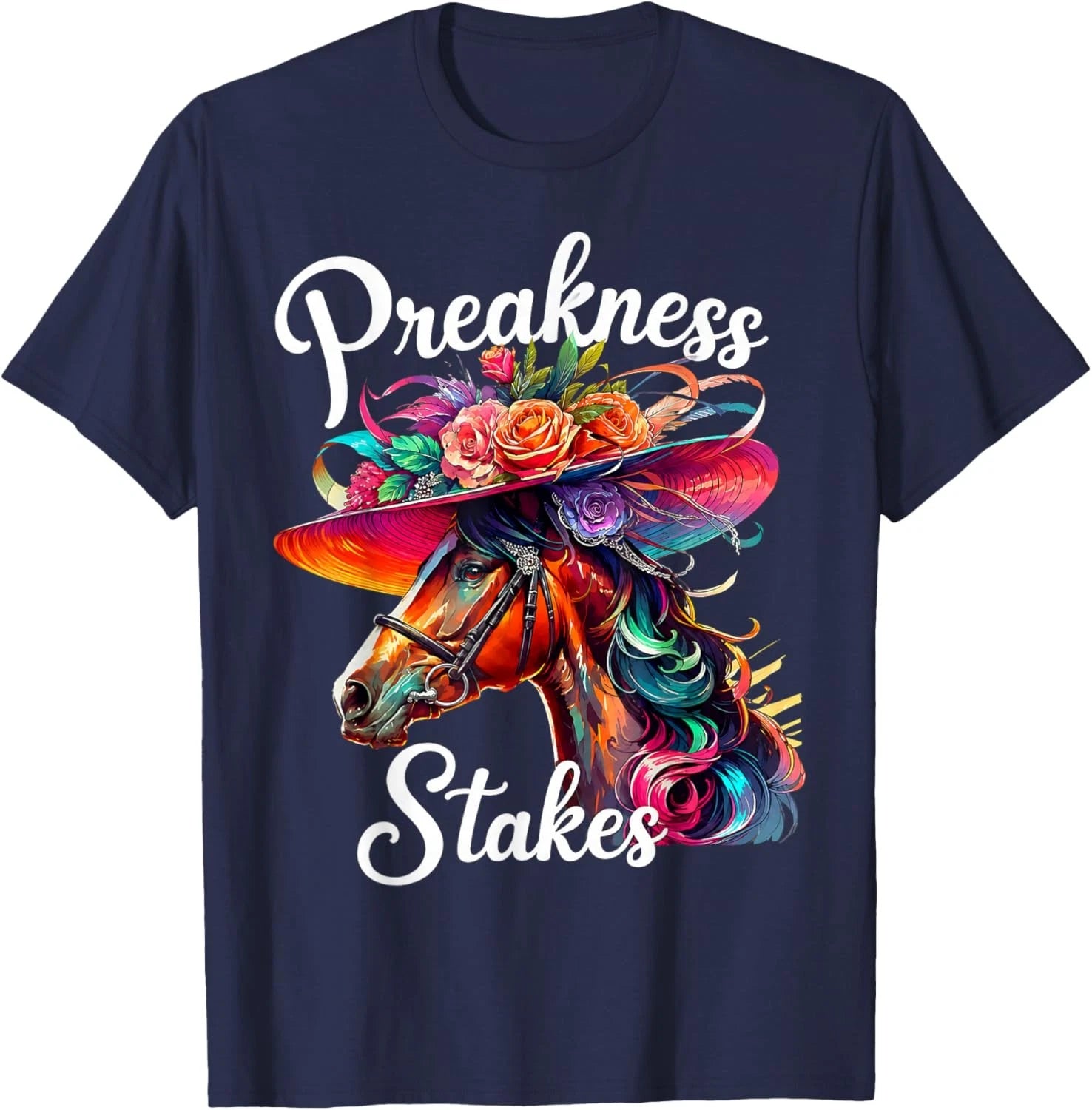 Preakness Stakes Horse Racing Derby Vintage Style Unisex T-Shirt