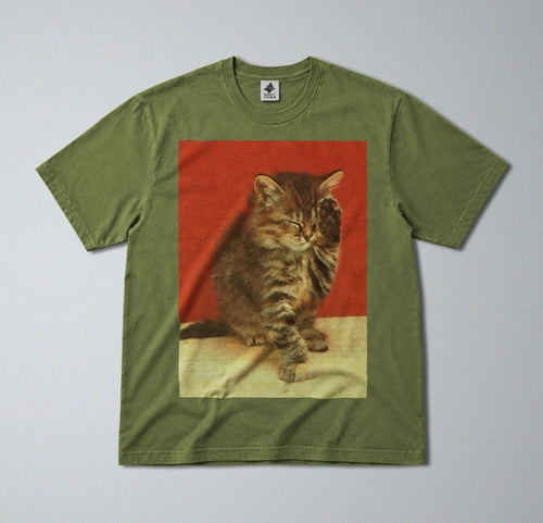 100% Cotton Tee - Regular Fit - Unisex -  Cute Sleepy cat - Adorable Animal