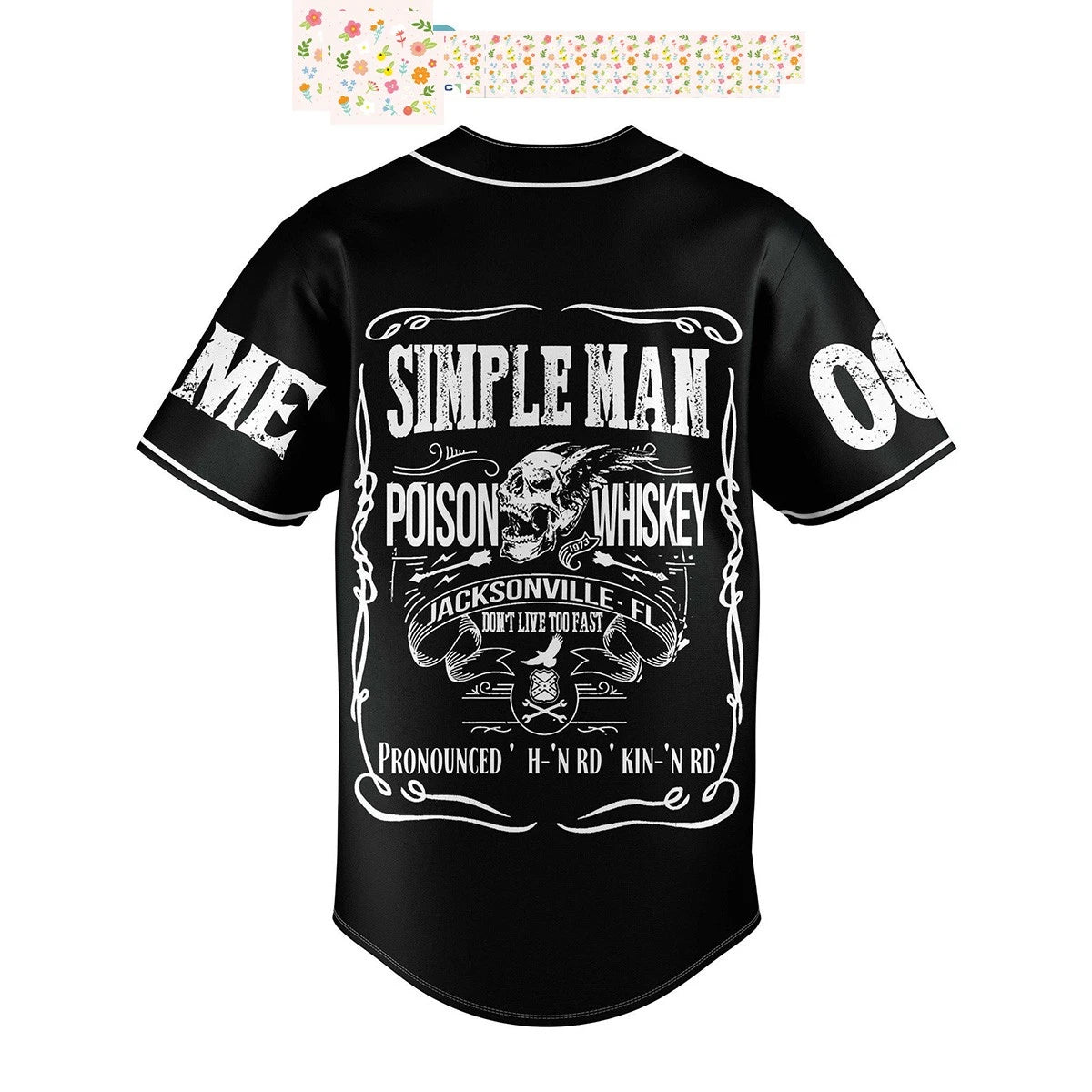 Lynyrl Skynyrd Simple Man Personalized Baseball Jersey