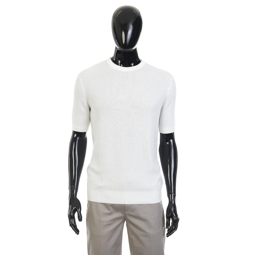 ZEGNA 990$ Diamond Sitch Crewneck Tshirt - Soft Premium Cotton 48/S