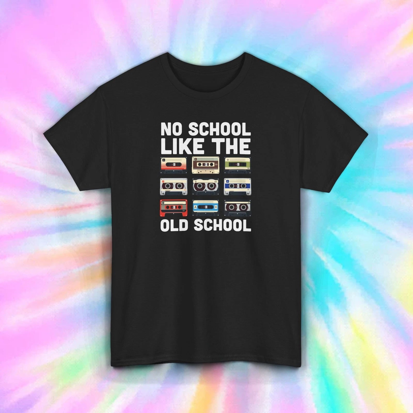 No School Like the Old School T-Shirt Retro Cassette Tape 80s 90s S-5XL