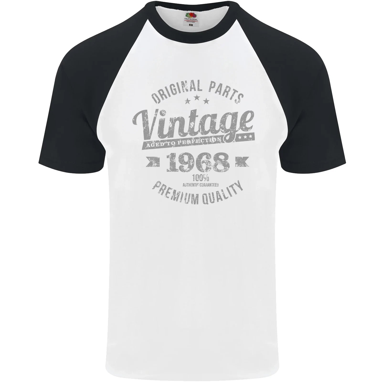 Vintage Year 58th Birthday 1968 Mens S/S Baseball T-Shirt