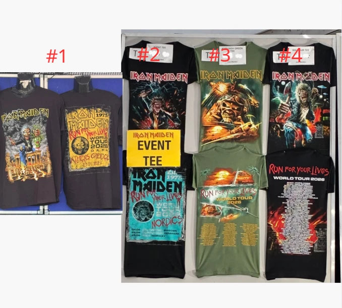 Run For Your Lives World Tour 2026 T-Shirt Heavy Metal Rock Band Reprint