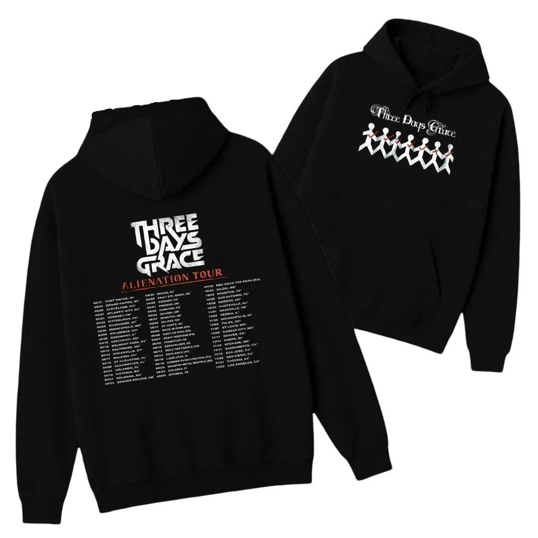 SALE! Three Days Grace Alienation Tour 2026 NEW HOODIE
