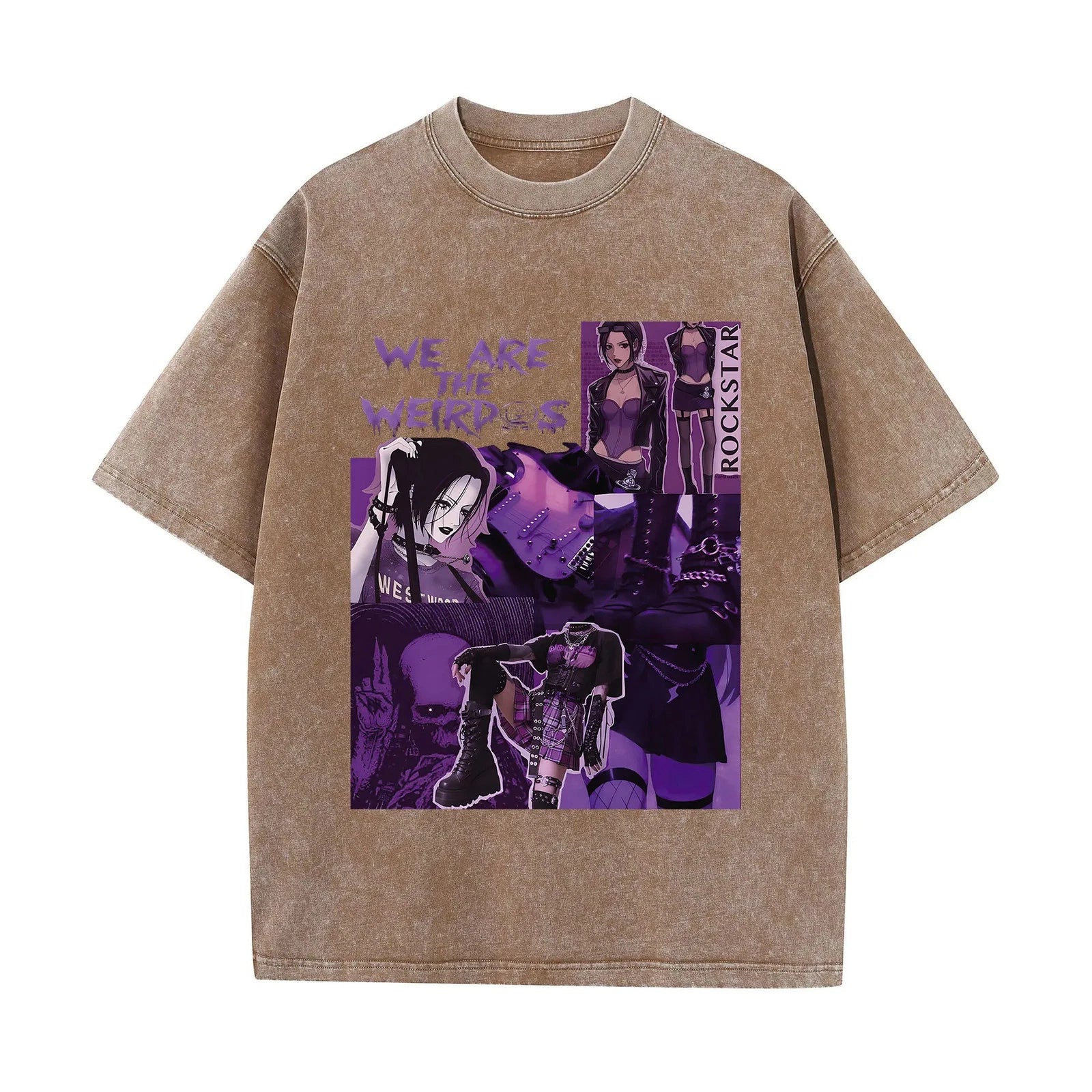 Japanese Anime NANA T-Shirt Vintage Washed Harajuku Graphic Tee Unisex S-XXXL