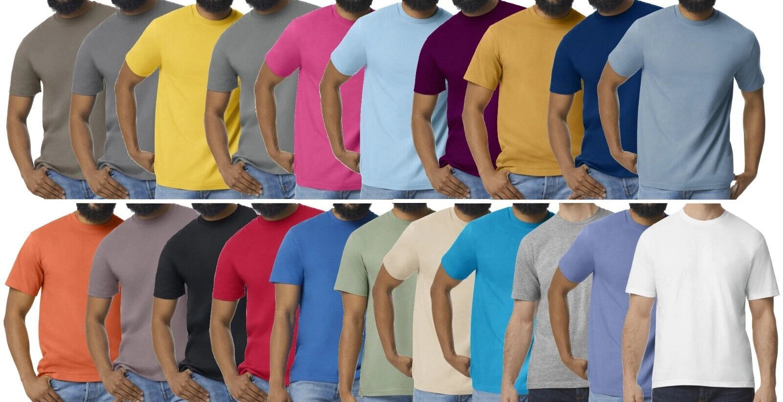 Gildan SoftStyle Adult Cotton Short Sleeve Crew Neck T-Shirt Tee S - 5XL