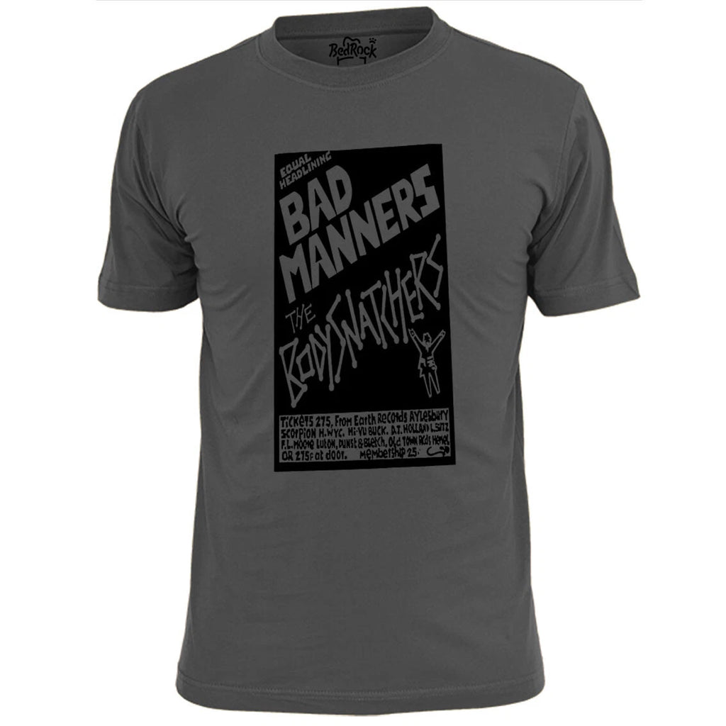 Mens Bad Manners And Bodysnatchers Gig Poster T Shirt Ska 2 Tone