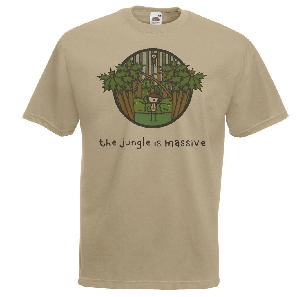 Adults The Jungle Is Massive Drum & Bass Lyrics Quote Unisex Khaki T-Shirt