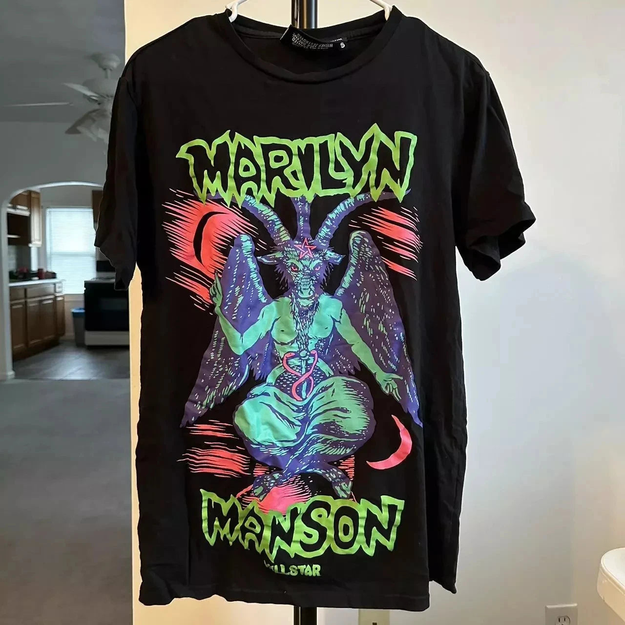 Marilyn Manson Black Short Sleeve Cotton T-shirt Unisex S-5XL