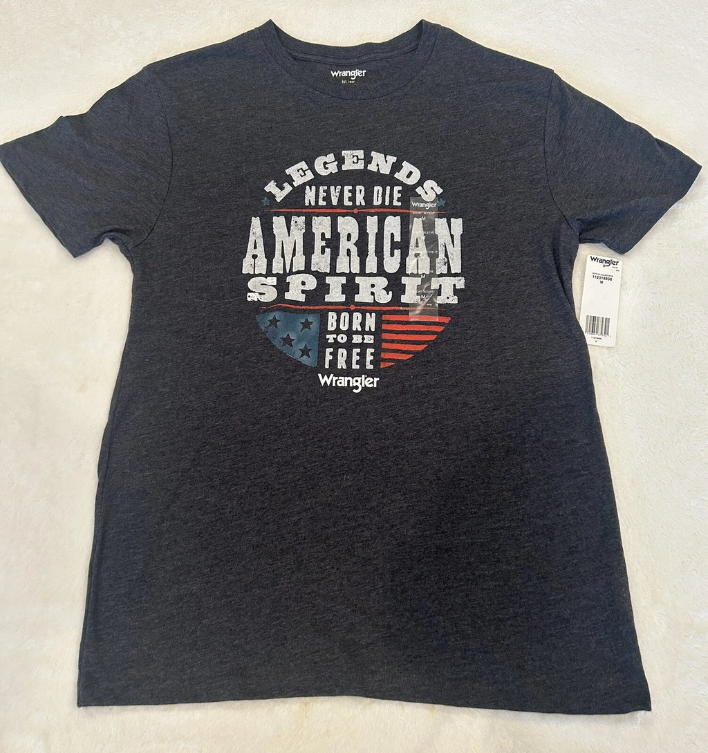 Wrangler Men's T-Shirt- light,soft material-legends never die logo- Medium-NEW-