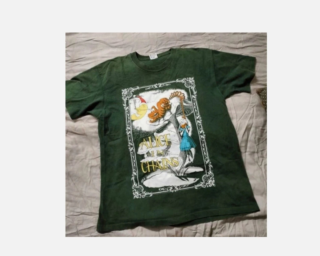 Alice In Chains band 1992 In Wonderland Green Unisex T shirt reprint