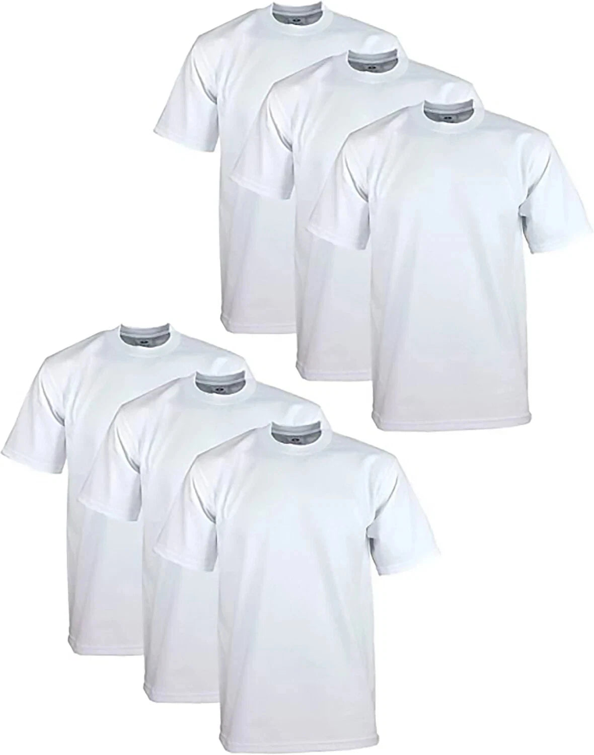 6 Pack - New (Large)  Pro Club Men's Heavyweight Short Sleeve T-Shirt free ship