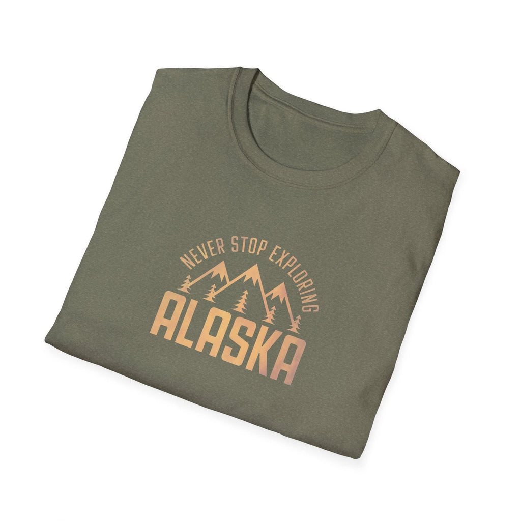 Alaska Adventure Mountain Hiking T-Shirt, Outdoor Travel Shirt - 9 color choices