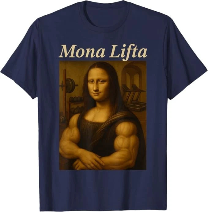 Mona Lifta, Muscle Mona Lisa Bodybuilding Fitness Gym Lover T-Shirt